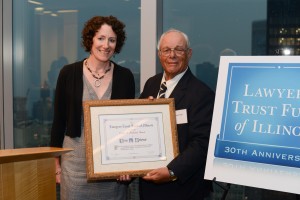 Illinois Legal Aid Online Executive Director is presented with the Rothstein Award by LTF President Herb Franks